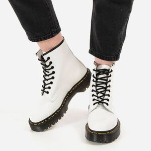 Dr. Martens 1460 Bex White Smooth Leather MID calf Boots